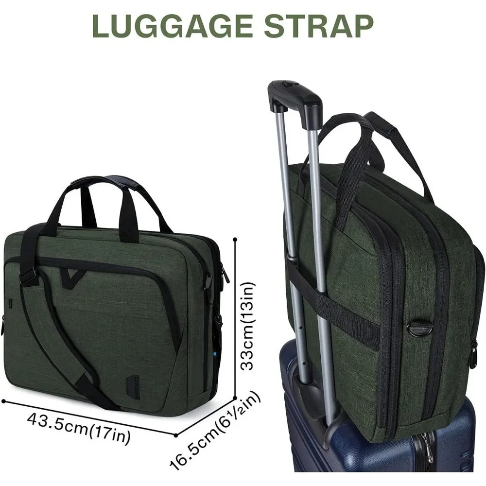 Men's Black ziper Laptop bag 17.1